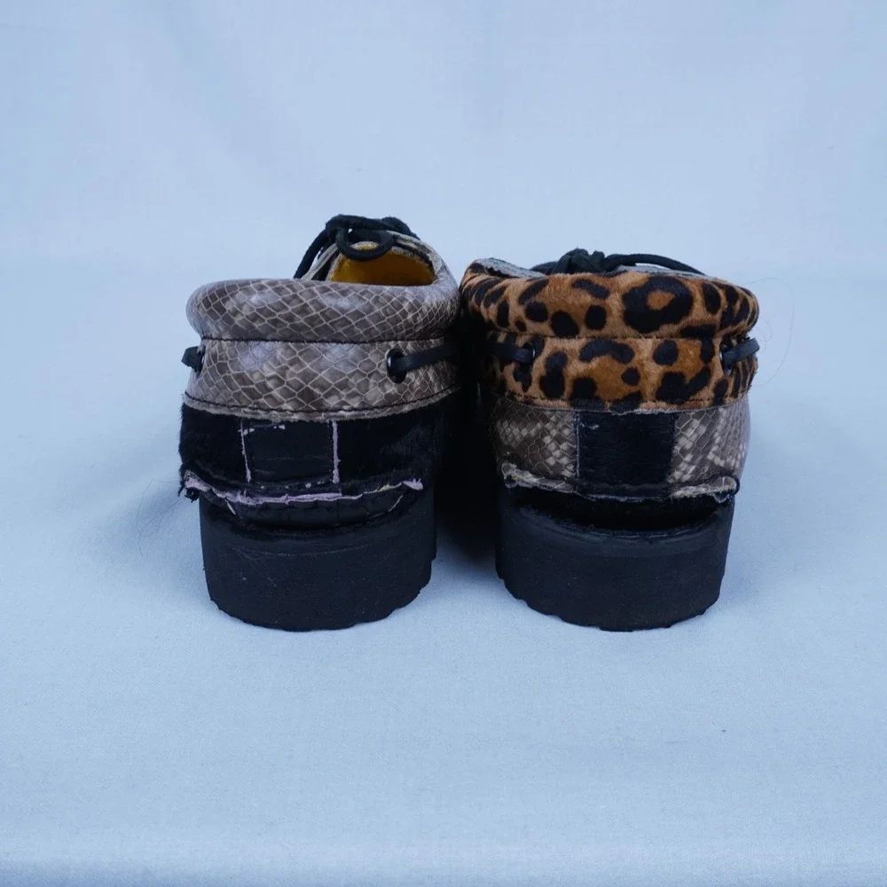 Chinatown Market x Timberland 3-Eye Lug Handsewn Boat 'Animal Print' 8.5W Mens